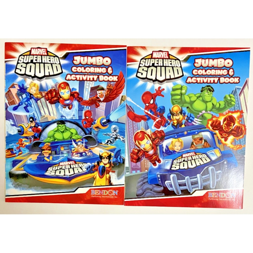 MARVEL SUPER HERO SQUAD Jumbo Coloring‎ & Activity Books Iron Man Spider-Man